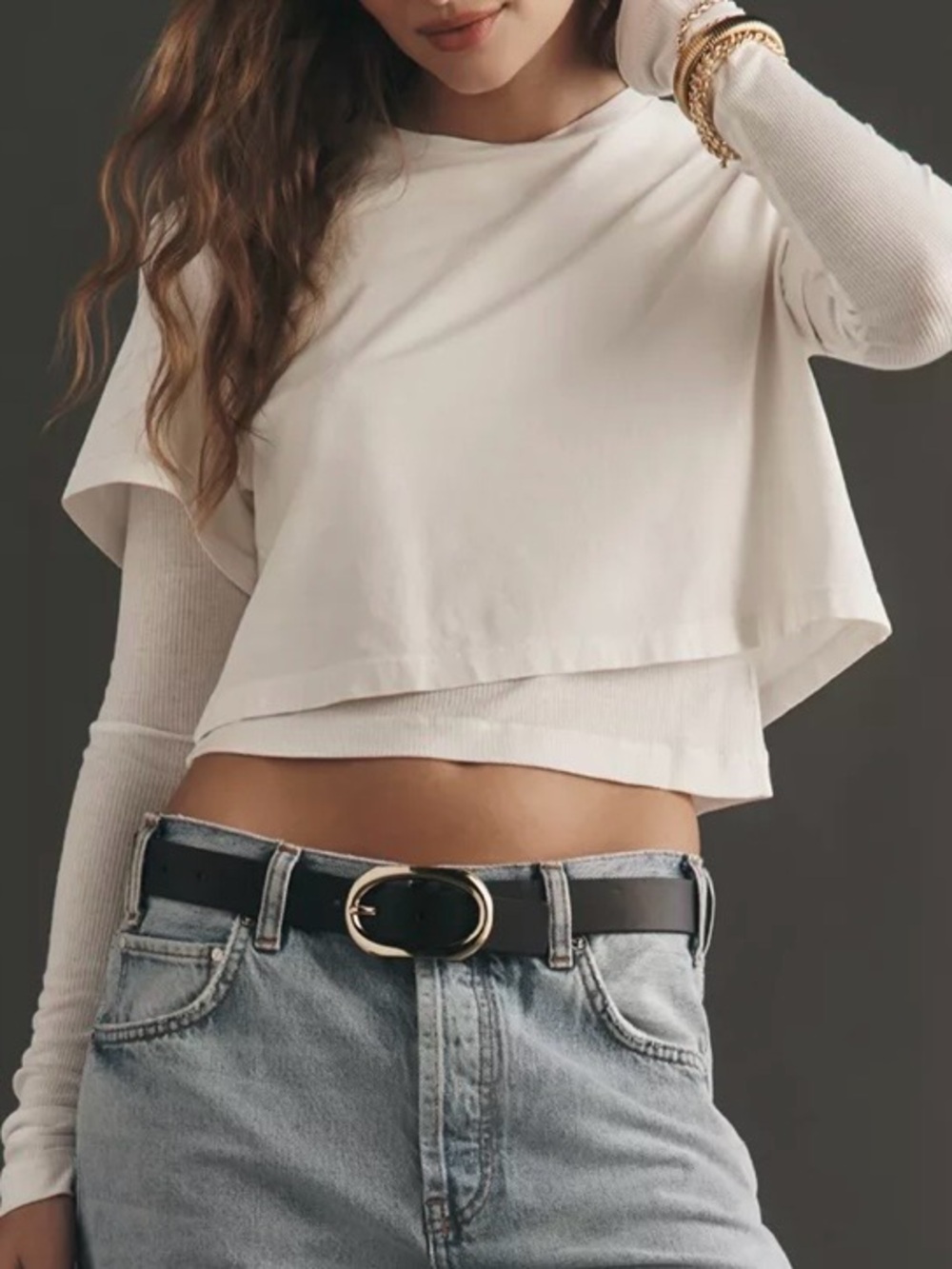 AGOLDE White Layered Tee